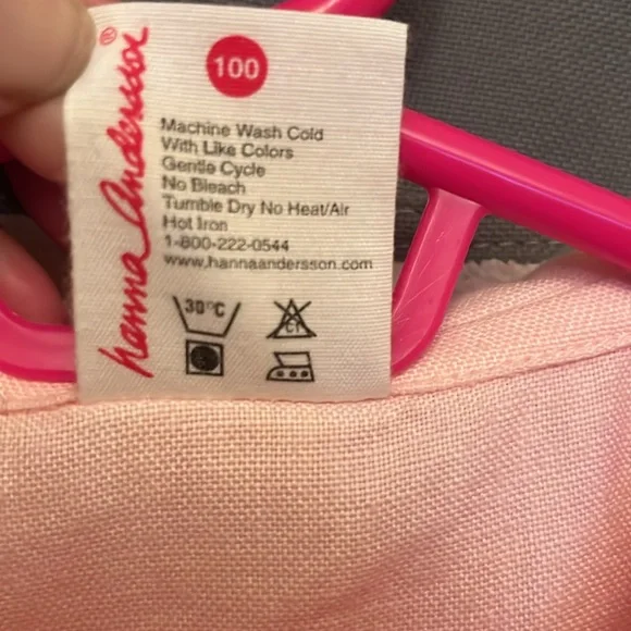 Hanna Andersson Vintage Pink Linen Dress - Picture 8 of 9